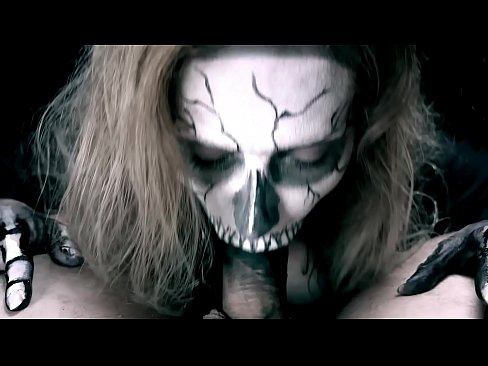 ❤️ Demon girl sucking cock with her black mouth and swallowing cum. ❤❌ Sex video at us